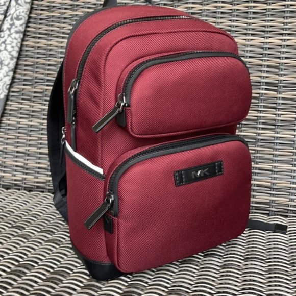 Michael Kors Kent Sport Utility Backpack Merlot - Picture 3 of 16